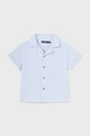 Mayoral cămașă din bumbac pentru bebeluși scurt albastru 1110.3A.Baby.PPYH