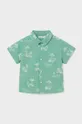 Bavlnená košeľa pre bábätká Mayoral zelená