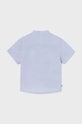 Detská košieľka s prímesou ľanu Mayoral 1113.3M.Baby.PPYH modrá SS24