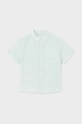 Mayoral koszula z domieszką lnu niemowlęca krótki zielony 1113.3M.Baby.PPYH