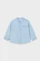 голубой Хлопковая рубашка для младенцев Mayoral Для мальчиков