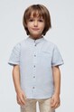 Дитяча сорочка з домішкою льну Mayoral casual блакитний 3113.5A.Mini.PPYH