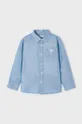 Дитяча сорочка з домішкою льну Mayoral блакитний