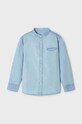 Mayoral koszula bawełniana dziecięca 3125.5K.Mini.PPYH niebieski SS24