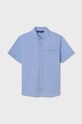 Mayoral koszula bawełniana dziecięca 6116.7B.Junior.PPYH niebieski SS24