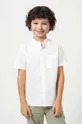 bijela Dječja pamučna košulja Mayoral Za dječake