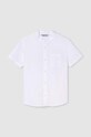 Mayoral koszula bawełniana dziecięca 6118.7D.Junior.PPYH biały SS24