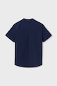 Mayoral koszula bawełniana dziecięca 6118.7D.Junior.PPYH granatowy SS24