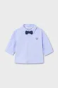 блакитний Бавовняна сорочка для немовля Mayoral Newborn Для хлопчиків
