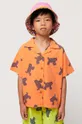 pomarańczowy Bobo Choses koszula bawełniana dziecięca Chłopięcy