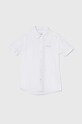 Pepe Jeans camasa de bumbac pentru copii JAYME SS scurt alb PB302593