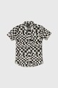 Detská košeľa Quiksilver SATURN DISTORT krátky čierna AQBWT03080
