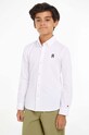 Tommy Hilfiger koszula dziecięca z elastanem biały KB0KB08862.128.176.PPYH