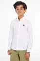 biały Tommy Hilfiger koszula dziecięca Chłopięcy
