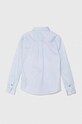 Chlapec Detská bavlnená košeľa Tommy Hilfiger KB0KB08985.128.176.PPYH modrá