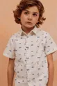 bijela Dječja pamučna košulja zippy Za dječake