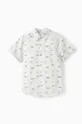 Otroška bombažna srajca zippy bela