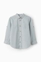 Παιδικό βαμβακερό πουκάμισο zippy casual τιρκουάζ 3105986103
