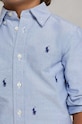 Детская хлопковая рубашка Polo Ralph Lauren голубой 322878876001