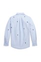 Дитяча бавовняна сорочка Polo Ralph Lauren 323878876001 блакитний AW24