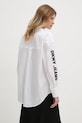 Îmbrăcăminte Dkny camasa din bumbac E31M1RDM alb