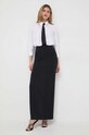 Bavlněná košile Elisabetta Franchi CA02641E2 bílá SS24