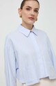 Elisabetta Franchi koszula bawełniana CA02941E2 niebieski