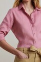 Ľanová košeľa Lauren Ralph Lauren ružová 200782777