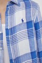 Polo Ralph Lauren koszula lniana 211920926 niebieski