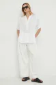 Polo Ralph Lauren bluzka lniana biały