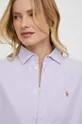 Βαμβακερό πουκάμισο Polo Ralph Lauren μωβ 211931064
