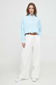 Βαμβακερό πουκάμισο Polo Ralph Lauren 211931064 μπλε SS24