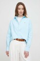 Βαμβακερό πουκάμισο Polo Ralph Lauren μπλε 211931064