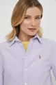 violetto Polo Ralph Lauren camicia in cotone