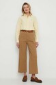 Βαμβακερό πουκάμισο Polo Ralph Lauren 211932521 κίτρινο SS24