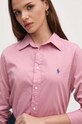 Bavlněná košile Polo Ralph Lauren růžová 211932522
