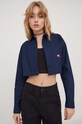 Tommy Jeans koszula bawełniana granatowy DW0DW17345