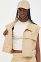 Tommy Jeans vestă din bumbac bej DW0DW17354