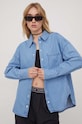 Džínová košile Tommy Jeans modrá DW0DW17355