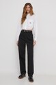 Bombažna srajca Calvin Klein Jeans J20J222614 bela SS24