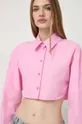 ροζ Βαμβακερό πουκάμισο Patrizia Pepe
