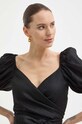 Сорочка з льону Luisa Spagnoli RUNWAY COLLECTION чорний 541141