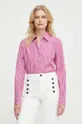 ružová Bavlnená košeľa Luisa Spagnoli