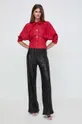 Хлопковая рубашка Karl Lagerfeld красный