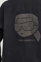 Bavlnená košeľa Karl Lagerfeld 240W1609 čierna