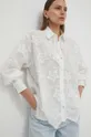 λευκό Βαμβακερό πουκάμισο Bruuns Bazaar