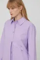 фиолетовой Хлопковая рубашка Stine Goya Martina Solid