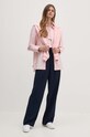 Tommy Hilfiger camasa din bumbac WW0WW41410 roz AW24