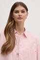 Tommy Hilfiger camasa din bumbac roz WW0WW41410