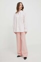 Tommy Hilfiger cămașă din bumbac WW0WW41854 roz SS24